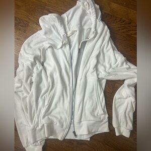 White Zip-Up Hoodie